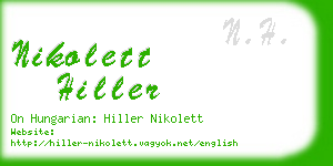 nikolett hiller business card